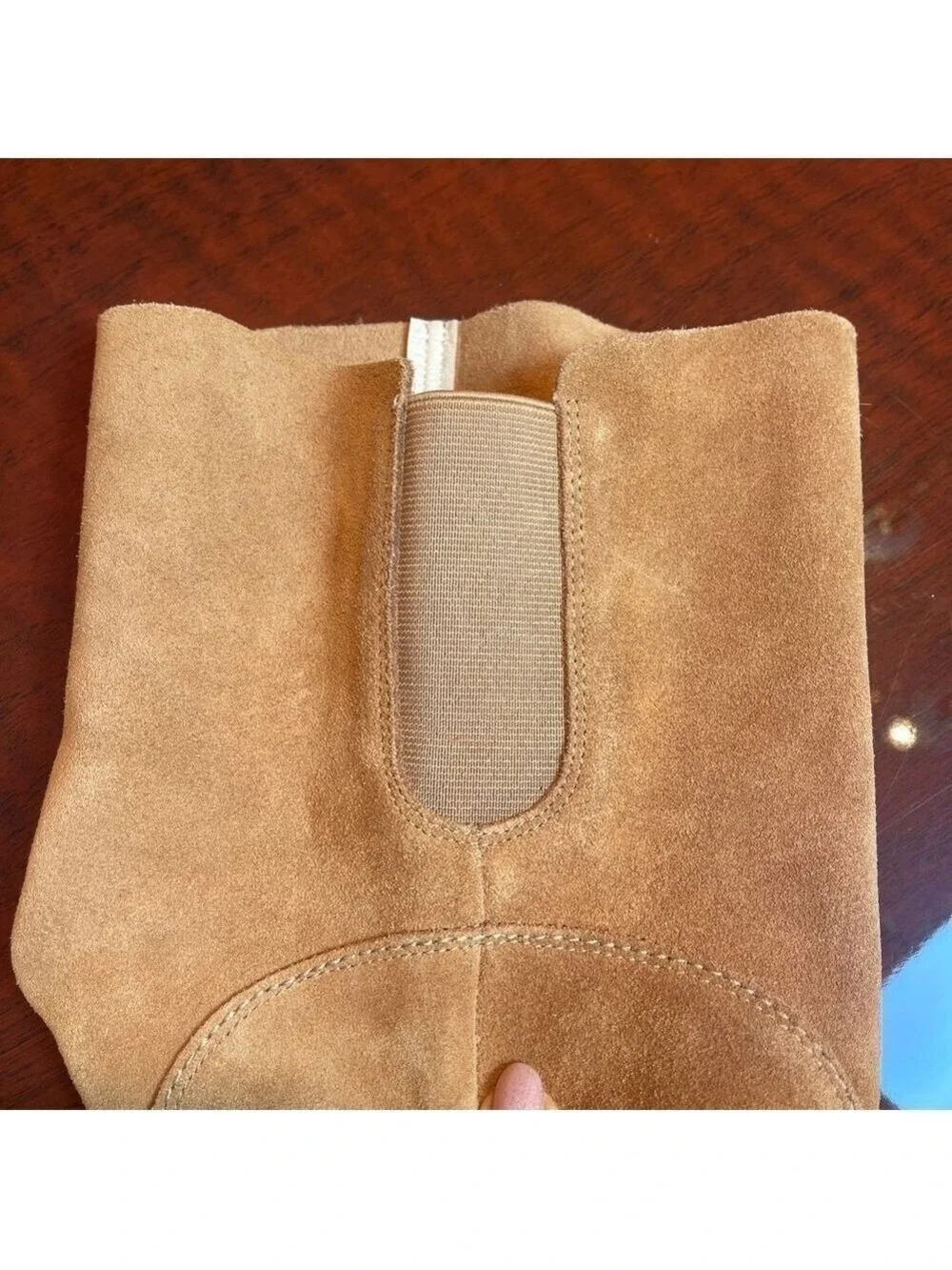 Kelsi Dagger Brooklyn Logan over-the-knee boot in brown chestnut suede Sz 6.5